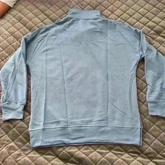 Women's Causal 1/4 Zip Pullover Long Sleeve Sweatshirts - Picture 3 of 5